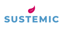 Sustemic logo - sustemic text with teardrop above